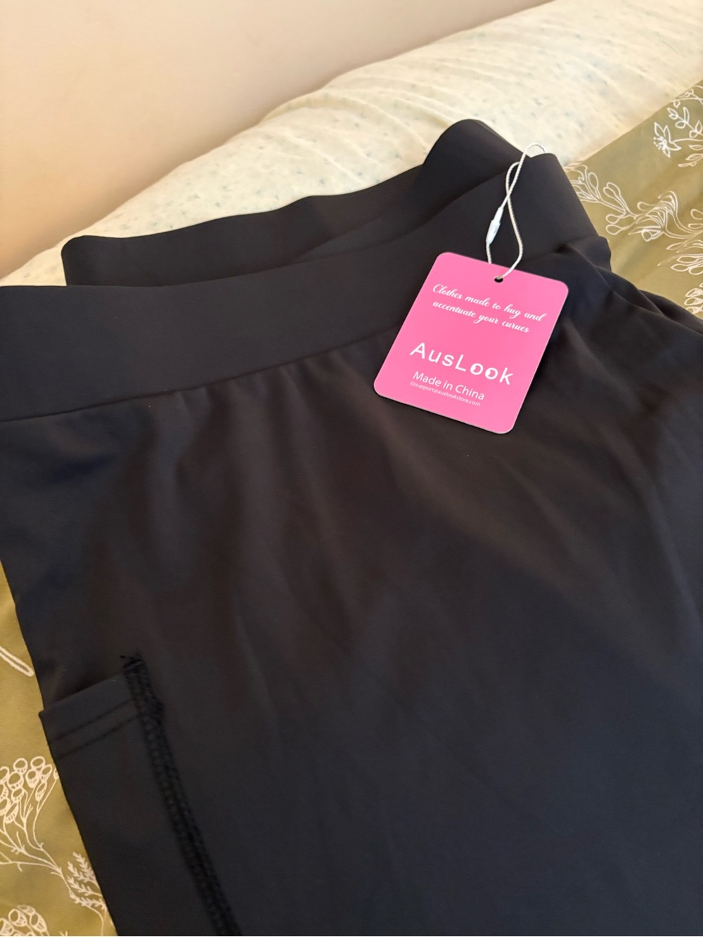 New- Women's Black spandex stretch workout pants 5x